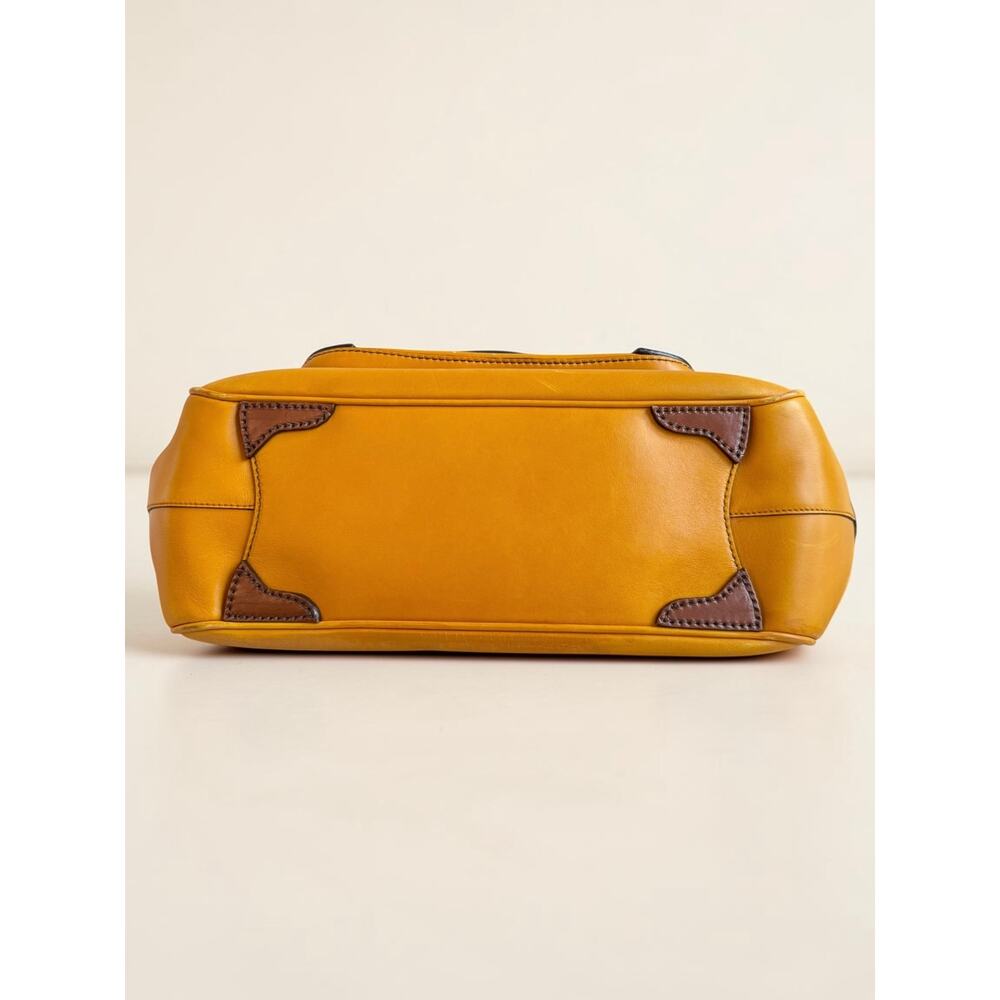 Prada Vitello Cuoio Vintage Cognac Brown Brogue Buckle Shoulder bag - Picture 9 of 11